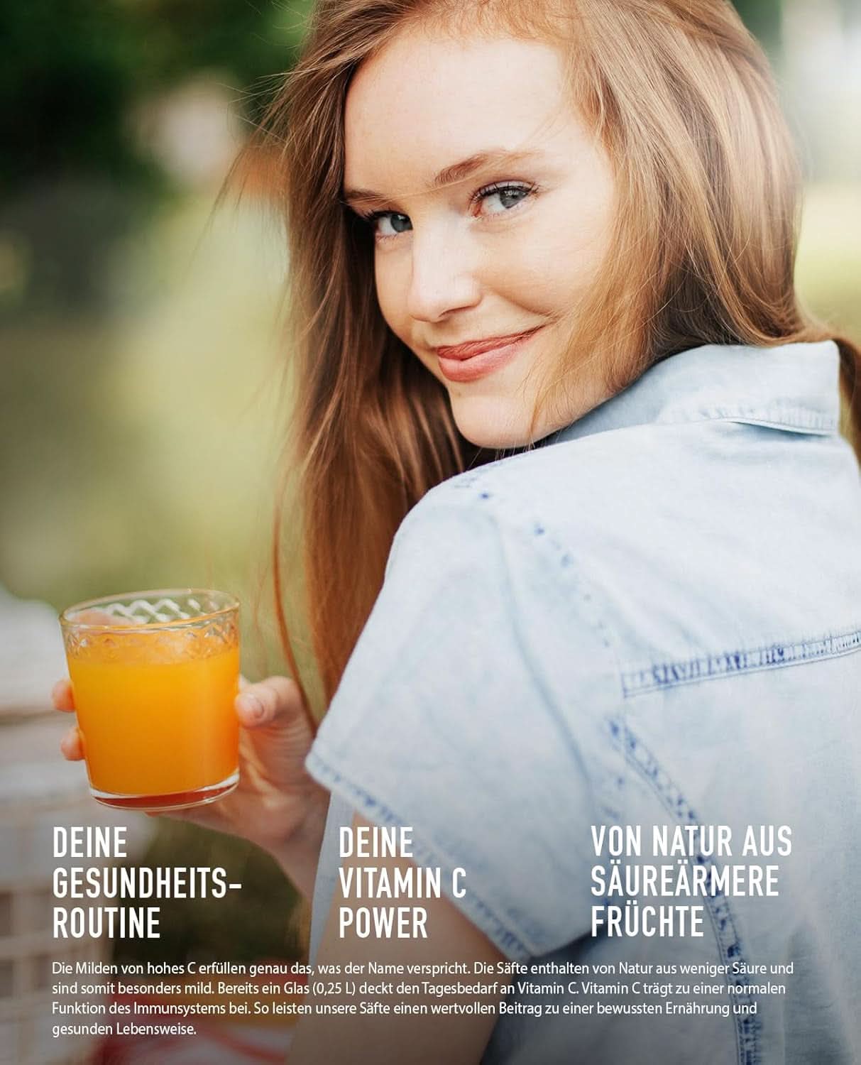 Mildes Multivitamin mit hohem C-Gehalt (1 x 1,5 l), 100 % Saft, Apfel, Orange, Acerola, Mango, 7 Vitamine, laut Gesetz kein zugesetzter Zucker, weniger Säure, vegane alkoholfreie Getränke von Naty Shop
