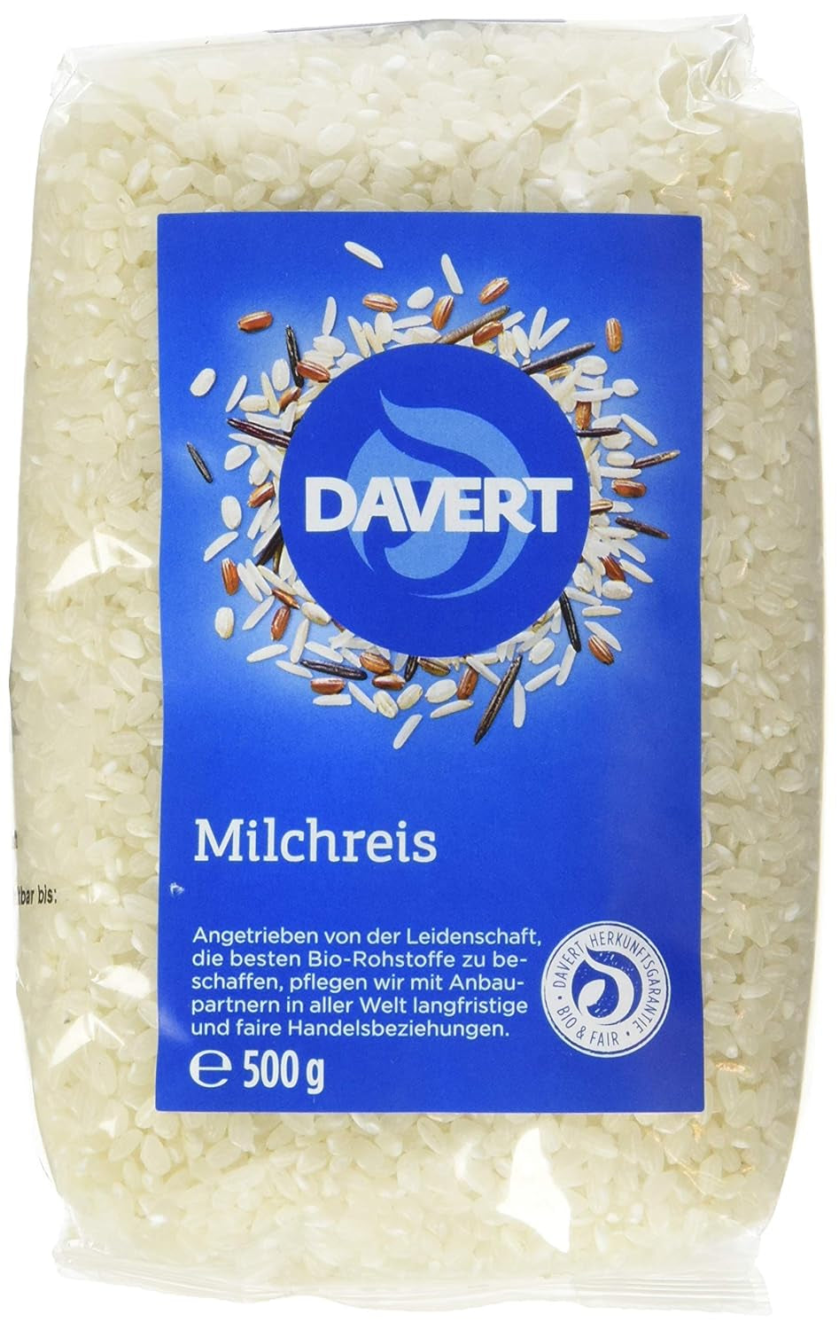 Davert Milchreis (1 x 500 g) - Bio
