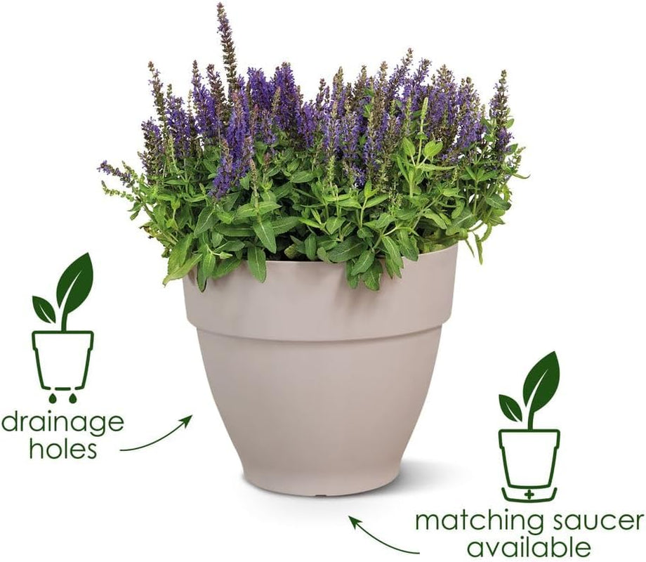 elho Vibia Campana Round 30 - Ghiveci de flori pentru exterior - Ø 29,8 x H 25,8 cm - Galben/Galben Miere