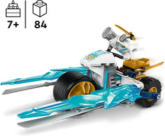 Motocicleta cu înghețată a lui LEGO NINJAGO Zane, set de joacă Ninja cu 1 minifigurină, jucărie de acțiune, vehicul mic construibil pentru copii, cadou pentru băieți și fete de la 7 ani 71816 Seturi de constructie Besuche den LEGO-Store