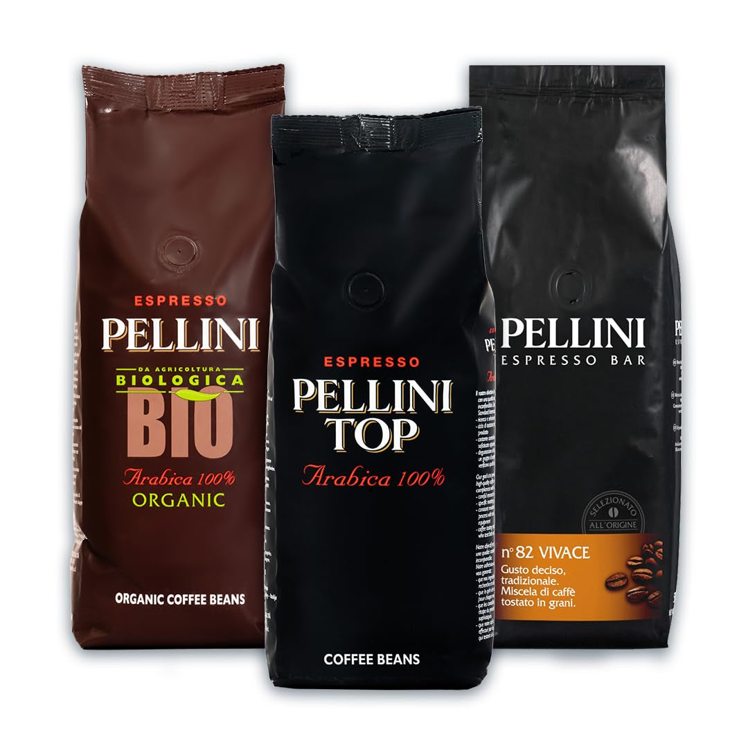 Set de degustare boabe de cafea Pellini, organic, Vivace, 3 pachete a câte 500g fiecare (1,5 kg)