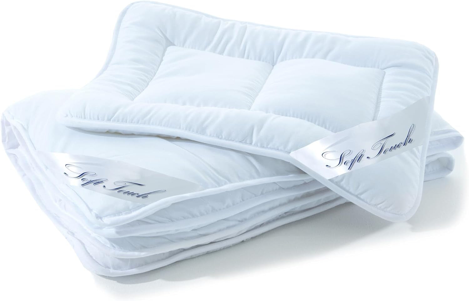 Aqua-Textil Soft-Touch-Set für Kinder, Bettdecke 100 x 135 cm, 250 g und 350 g, mit Kissen 40 x 60 cm, 150 g, Bettdecke 4 Jahreszeiten, Klimakontrolle, Öko-Tex, Bettdecken und Steppdecken, Naty Shop