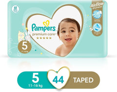 Pampers Premium Care Windeln, Größe 5, 11-18 kg, 1 Packung (1 x 44 Stück)