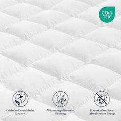 Nordic Paradise - Bequeme Steppdecke - 50 % deutsche Entendaunen - Warme Winterdecke - 200X200 cm Steppdecken und Steppdecken Naty Shop