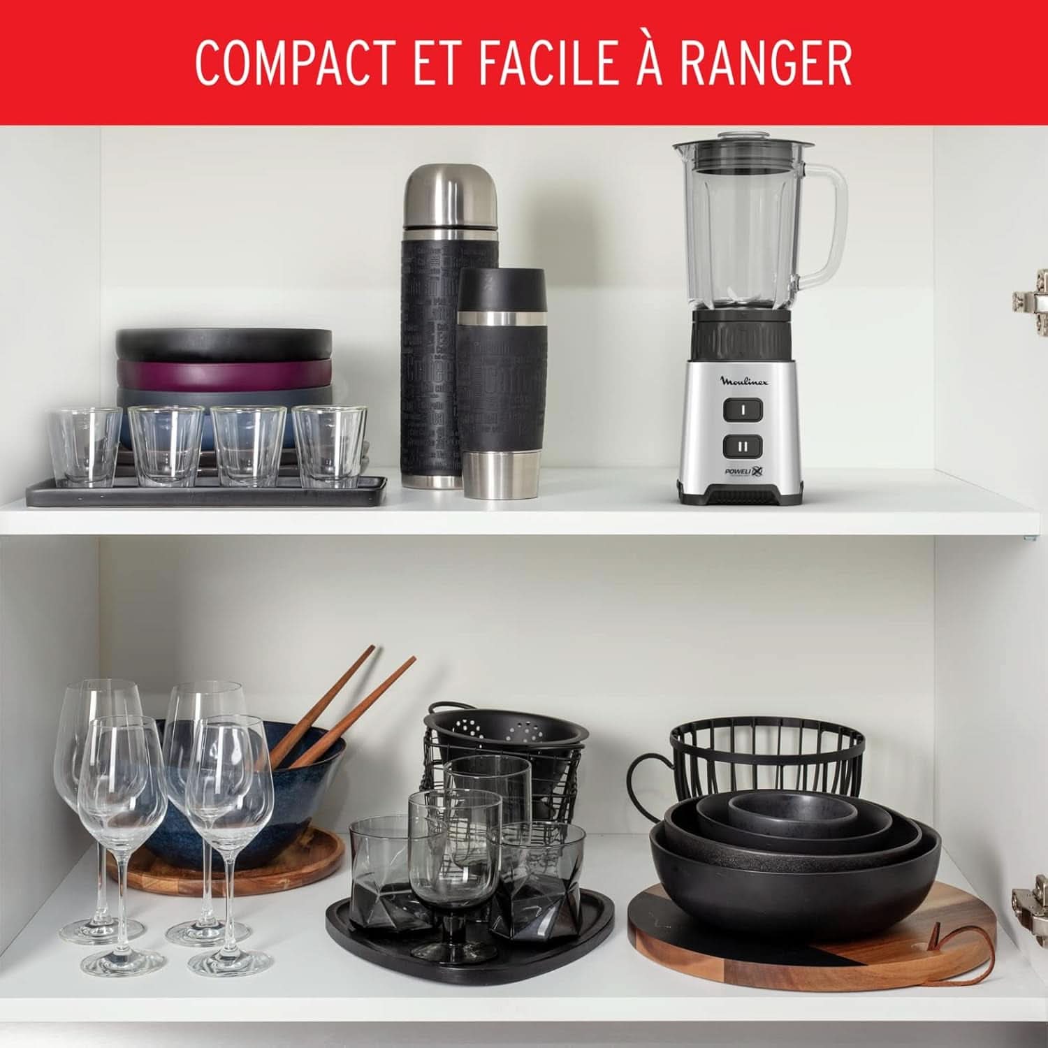 Mixer Pulseo LM17GD, 400 W, 4 Klingen, 700 ml, tragbarer Behälter 600 ml Kitchen Naty Shop