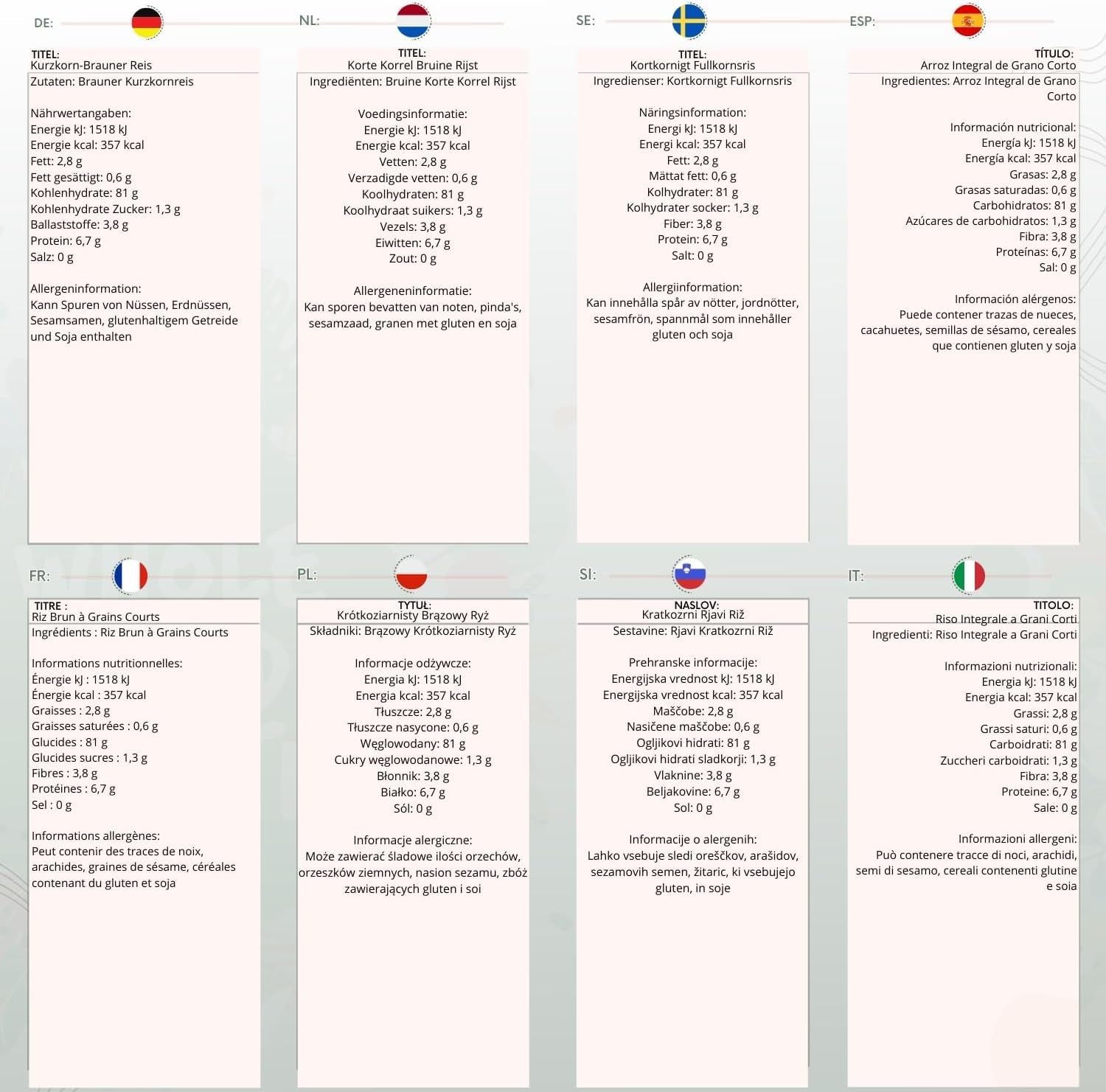 Vollkorn-Naturreis von Wholefood Earth – gentechnikfrei – natürlich – vegan – milchfrei – ohne Zuckerzusatz, 2 kg