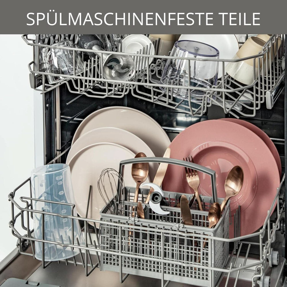 Krups Perfect Mix Standmixer HZ6568 | Mixer | 1000 Watt | Edelstahlfuß | 4 extra scharfe Messer | Powelix-Technologie | Schneebesen | 500 ml Zerkleiner | 800 ml Messbecher | Schwarz/Silber Kitchen Naty Shop