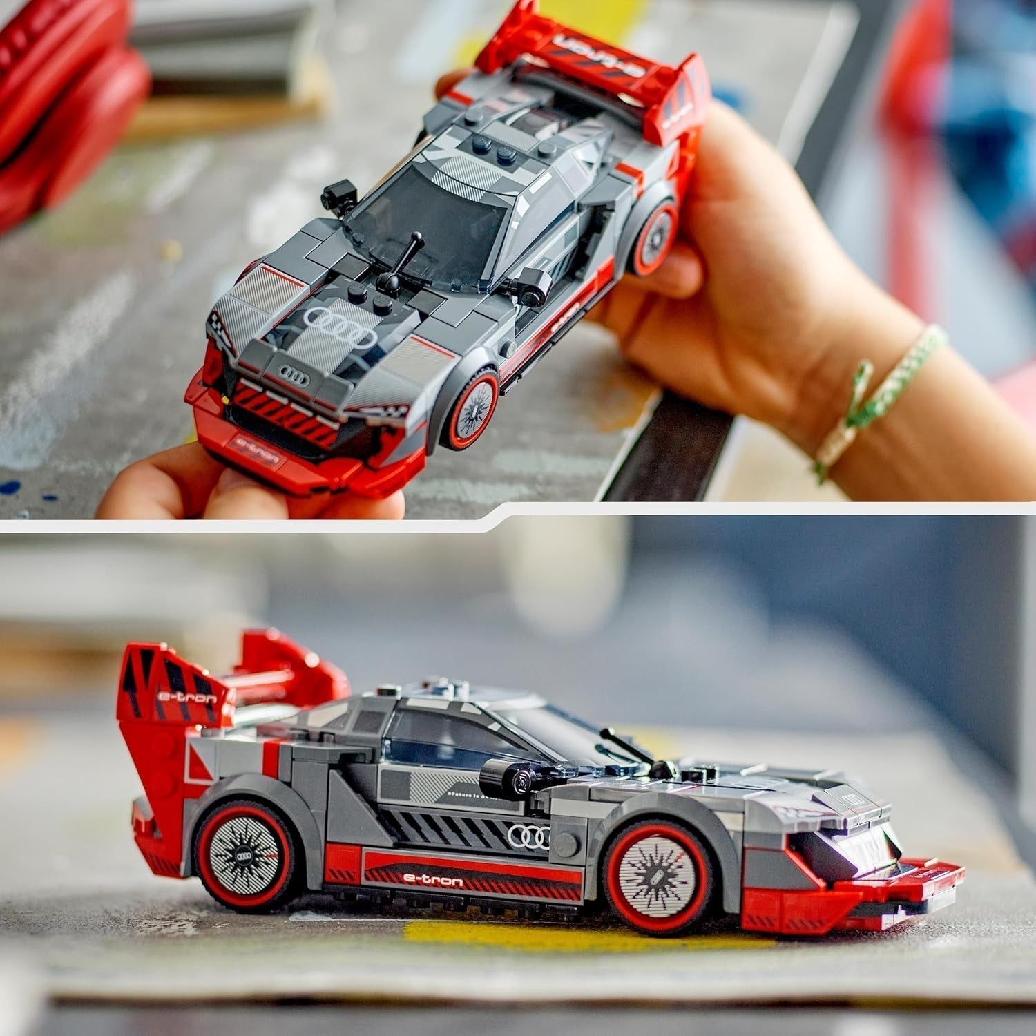 LEGO Speed Champions Audi S1 E-Tron Quattro Rennwagen-Set mit Autospielzeug zum Bauen, Spielen und Ausstellen, Automodell für Kinder, Geschenk für 9-jährige Jungen und Mädchen 76921 Bausets Besuchen Sie den LEGO-Store
