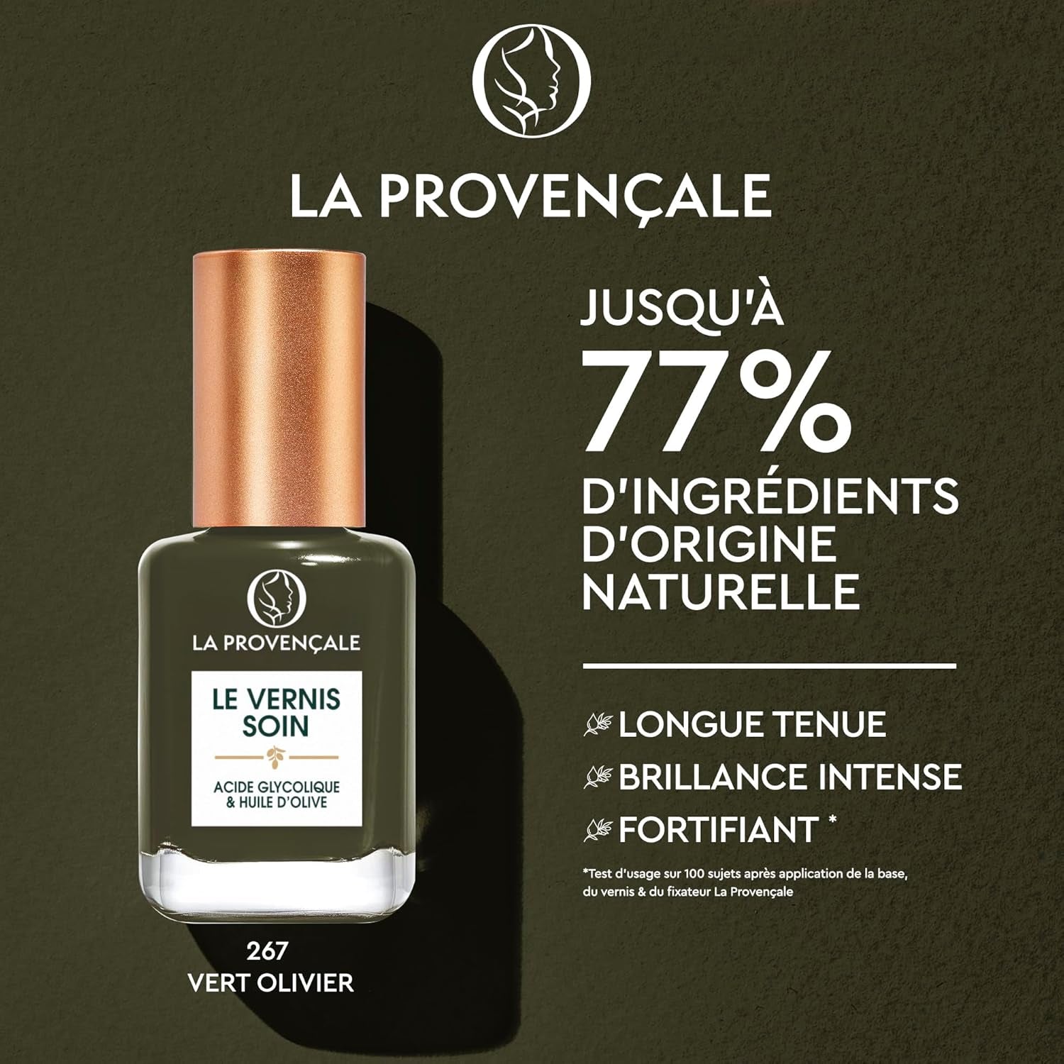 Le Vernis Solaire Nagellack, langlebig, olivgrün