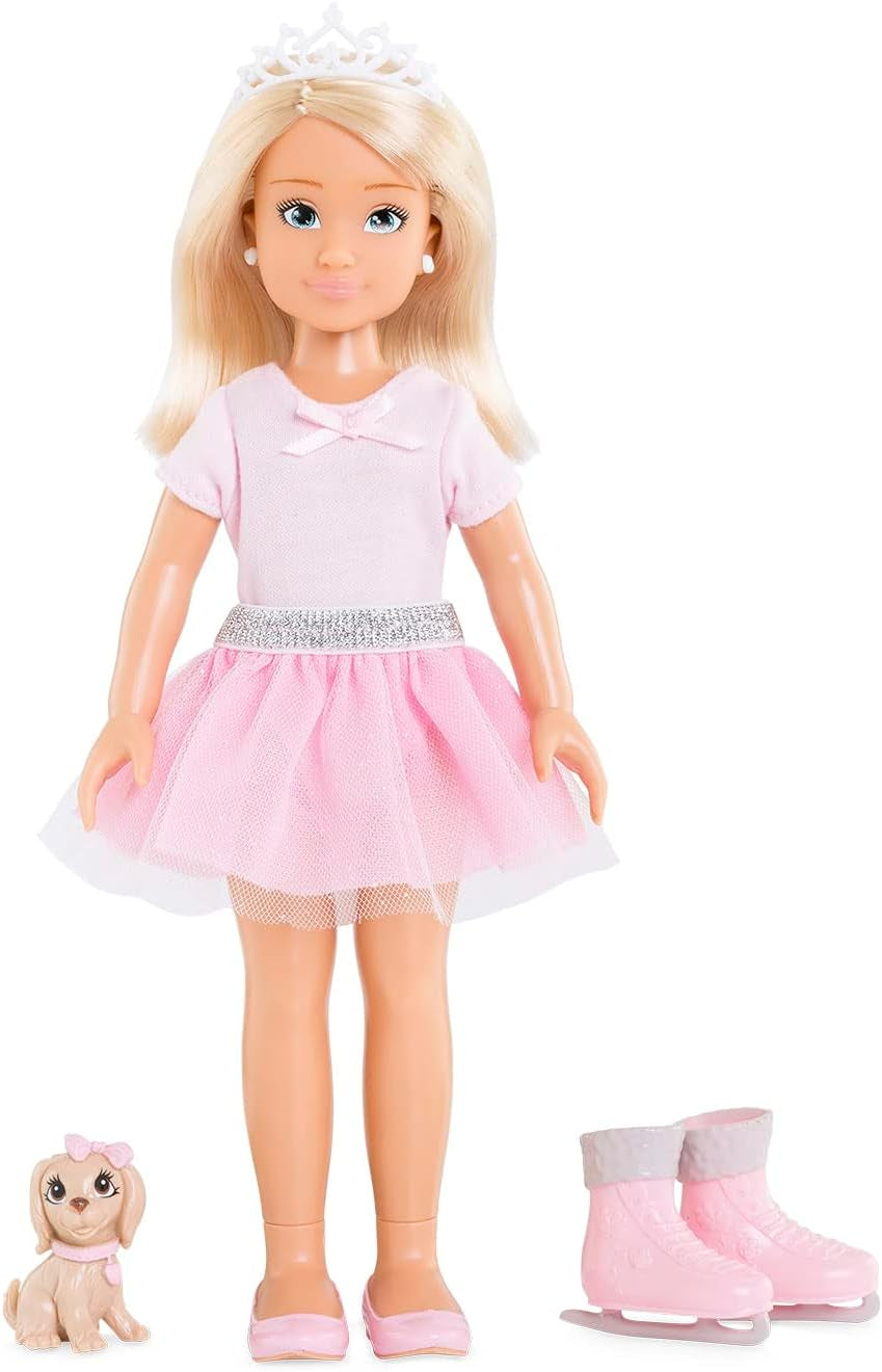 Corolle 9000600030 - Girls Luna Einhorn Set, Knöchelpuppe im Sommeroutfit mit Hund, mit Haarband, Ohrringen und extra Gummistiefel, 28cm Spielpuppe mit Vanilleduft, ab 4 Jahren