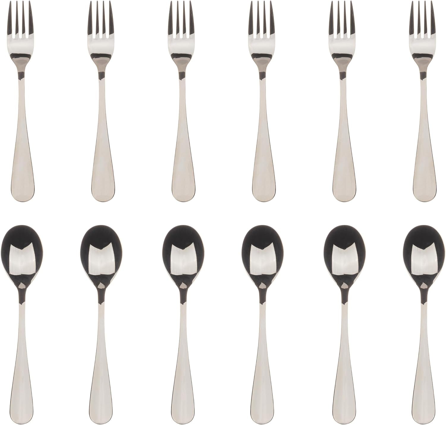 BERGNER MUNICH - Set de tacâmuri din oțel inoxidabil din 24 de piese Bucatarie Naty Shop Oțel inoxidabil 12 bucăți