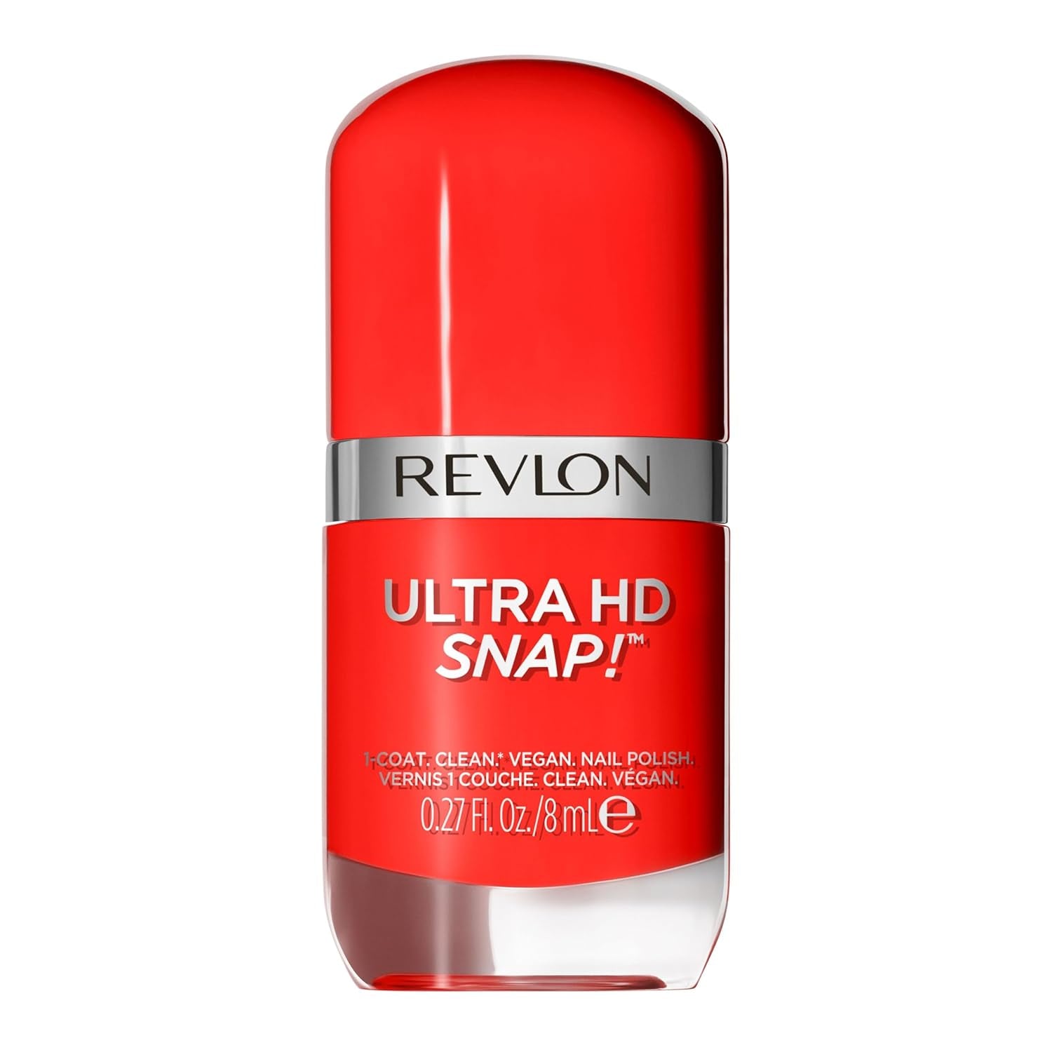 Revlon Ultra HD Snap Nagellack, langlebig, vegane Formel, schnell trocknend, einschichtig, volle Deckkraft, Farbe (8 ml), Hot Stuff (007), Unisex