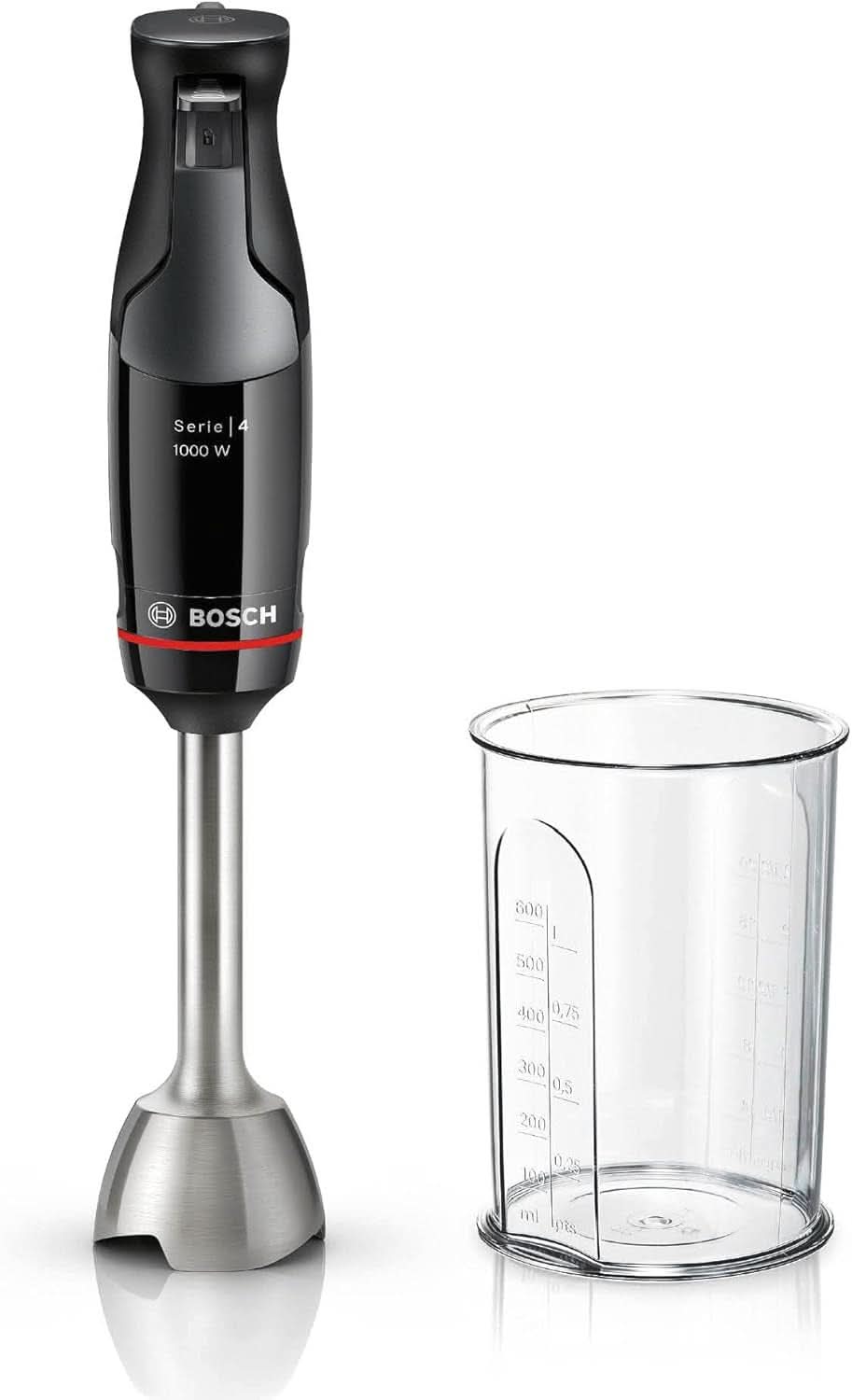 Bosch Standmixer Ergomaster Serie 4, 1000 Watt, Edelstahl-Mixstab, Zerkleinerer, Mix-/Messbecher, Schwarz Kitchen Naty Shop Ergomaster Serie 4