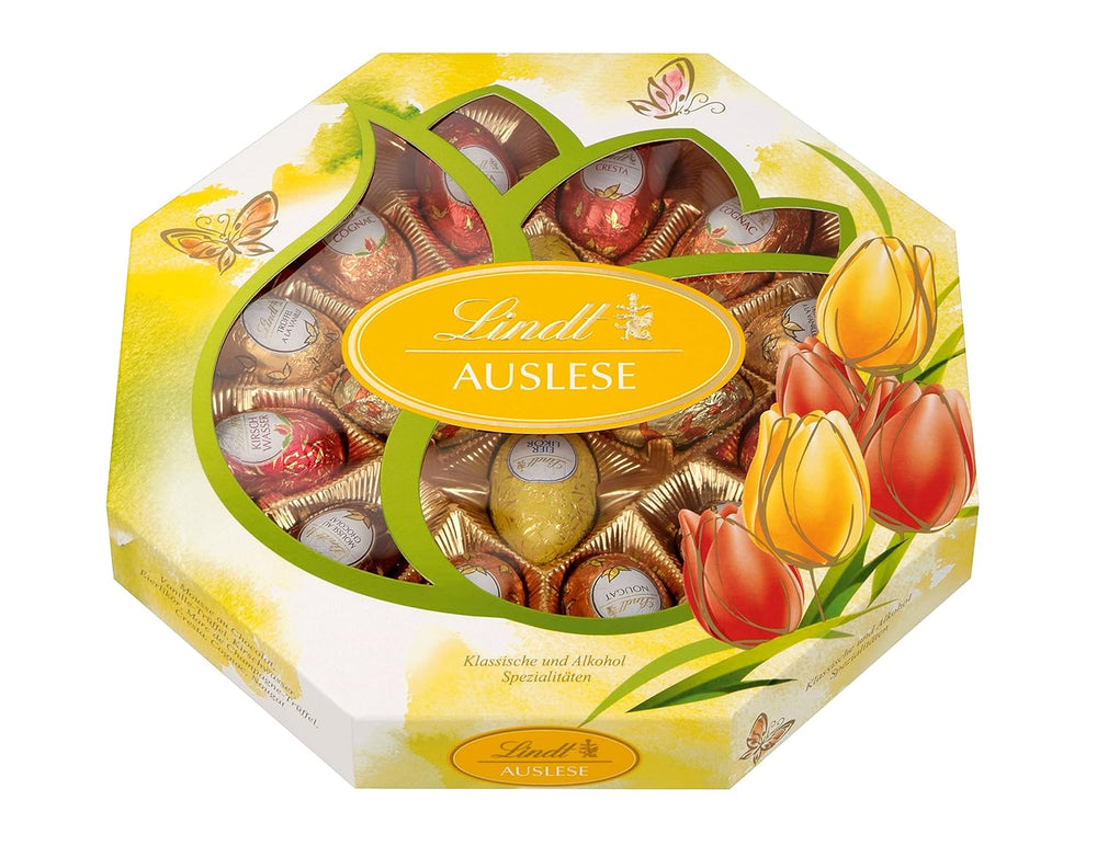 Schokoladen-Auswahl-Eier | 288 g | 2 x Haubeneier und Schokoladentrüffel | 3 x 90g | Feinste Marc de Champagne-Trüffel in weißer Schokolade | Osterschokolade | Geschenk aus Schokolade
