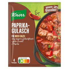 Knorr Fix Würzmischung Paprika-Gulasch für ein leckeres Fleischgericht mit natürlichen Zutaten 4 Portionen