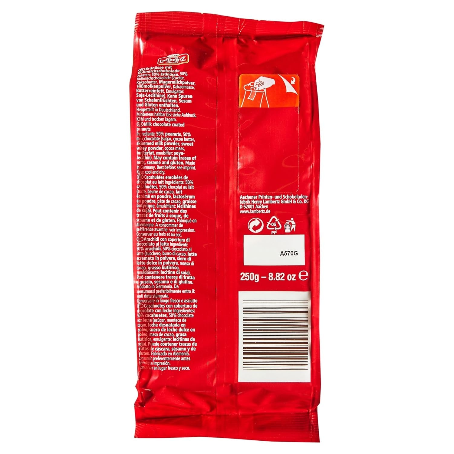 Peanut Mountains Milchschokolade (250 g)
