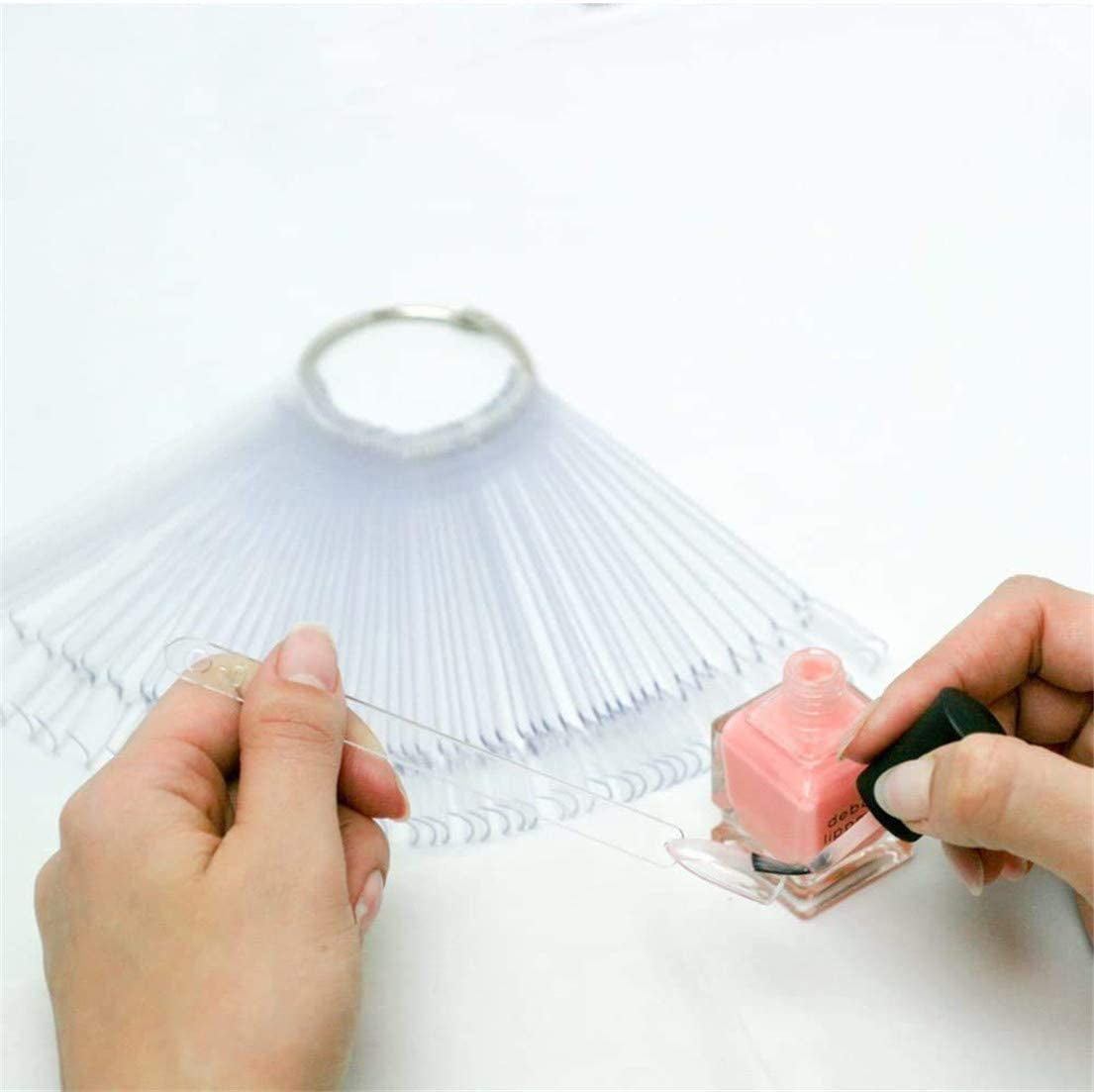 40 de bețișoare pentru capsule de ojă artificială, evantai practic, nail art (40, transparente)