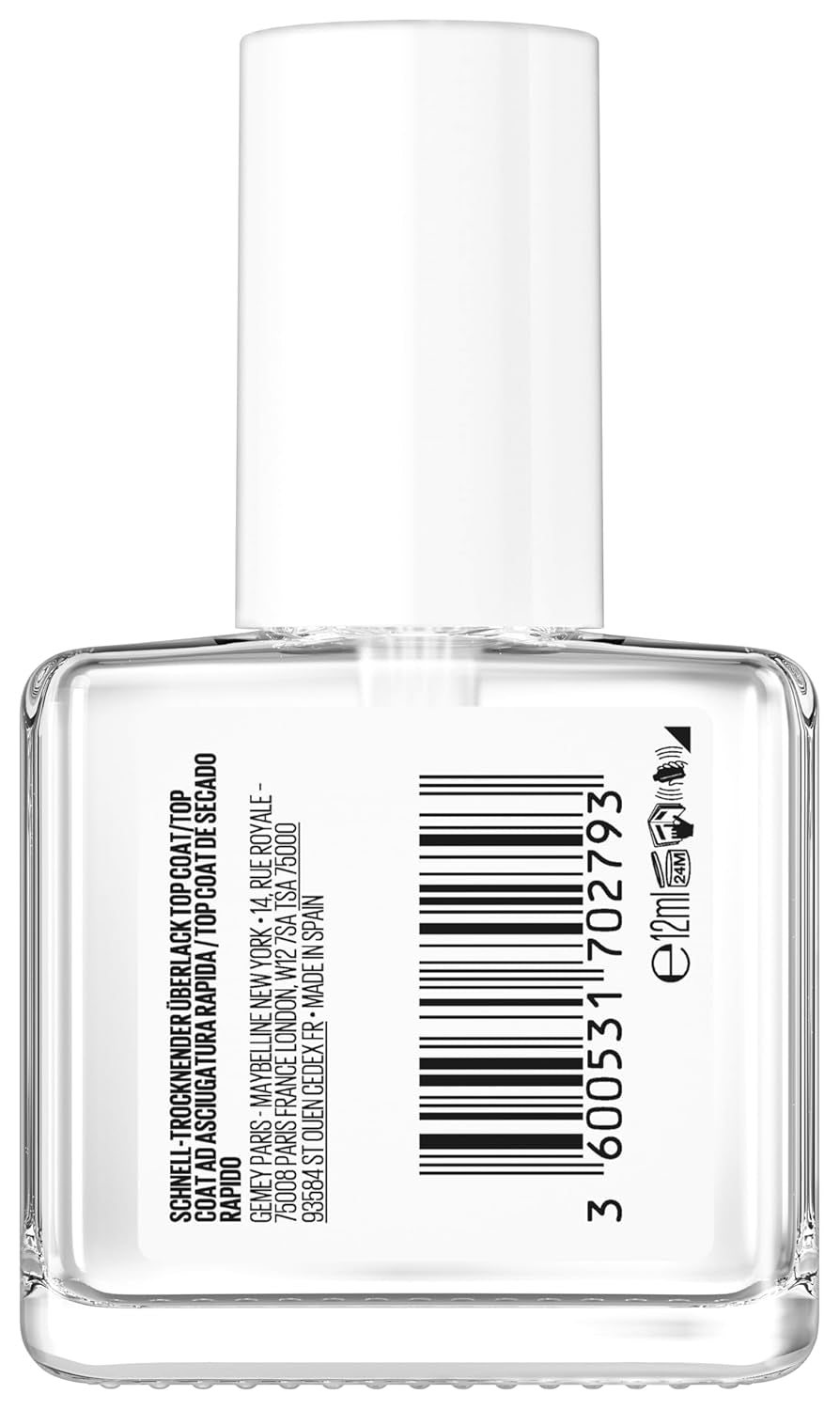 Maybelline New York Nagellack, Quick Dry Top Coat Express Maniküre, Transparent, 12 ml