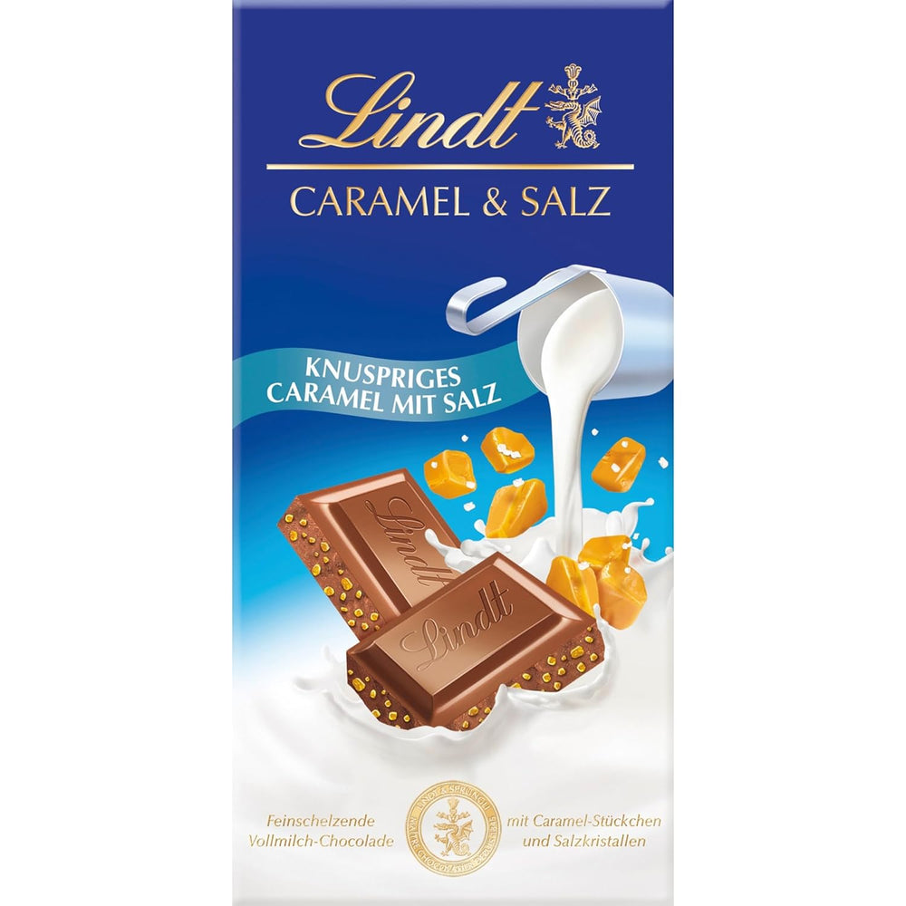 Lindt-Schokolade | Milchschokolade-Haselnuss-Riegel | 100g | Zarte, geschmolzene Milchschokolade mit knusprigen Haselnussstückchen | Schokoladenriegel