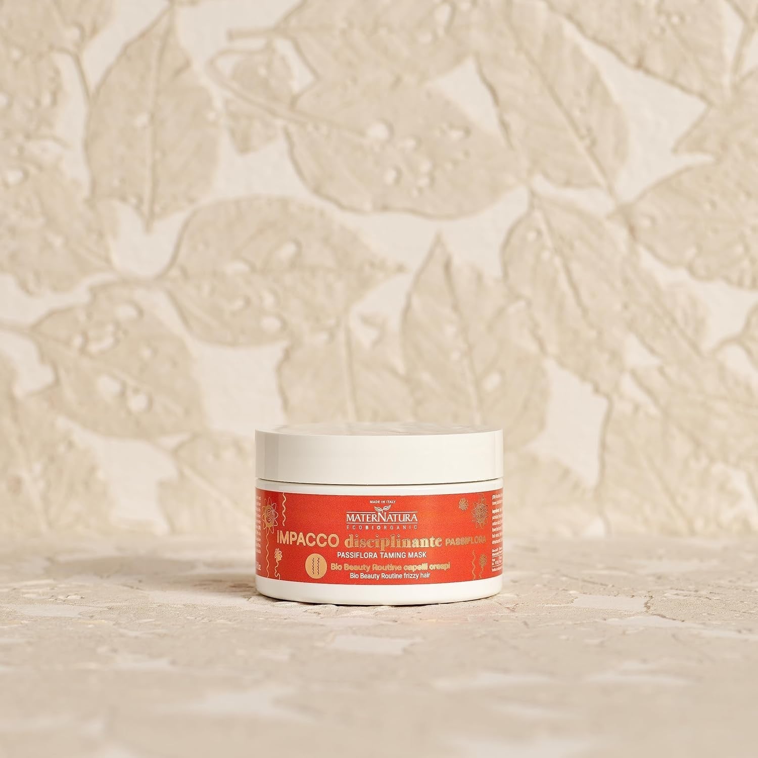 Maternatura, Mască de păr disciplinantă pentru păr creț cu floarea pasiunii, reparare, rezistență și strălucire pentru bucle perfecte, rutină de frumusețe organică pentru păr creț, Made in Italy - 100 ml Masca de par Naty Shop