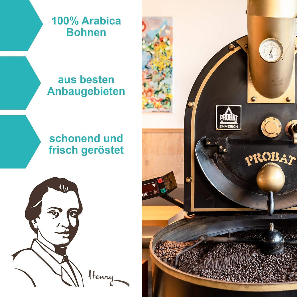 Henry´s Espresso Indian Monsooned Malabar AA 1000g - erlesene Qualität - Handwerklich in Deutschland geröstet - Kaffeebohnen direkt vom Bauern