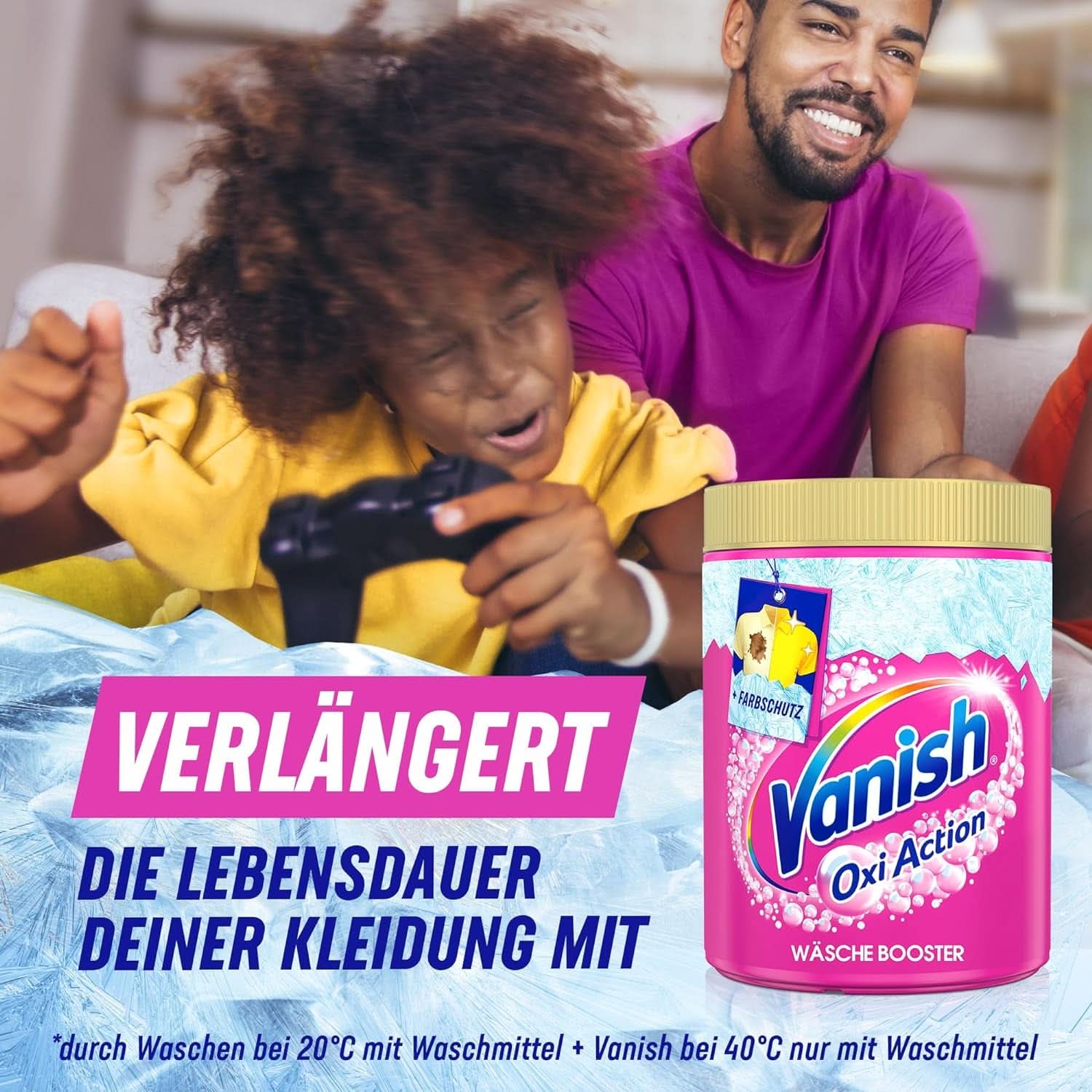 Vanish Oxi Action Powder Pink – 1 x 1,65 kg – Pulver zum Entfernen von Flecken und zur Verbesserung der Wäsche ohne Chlor – für farbige Wäsche. Waschmittel Naty Shop