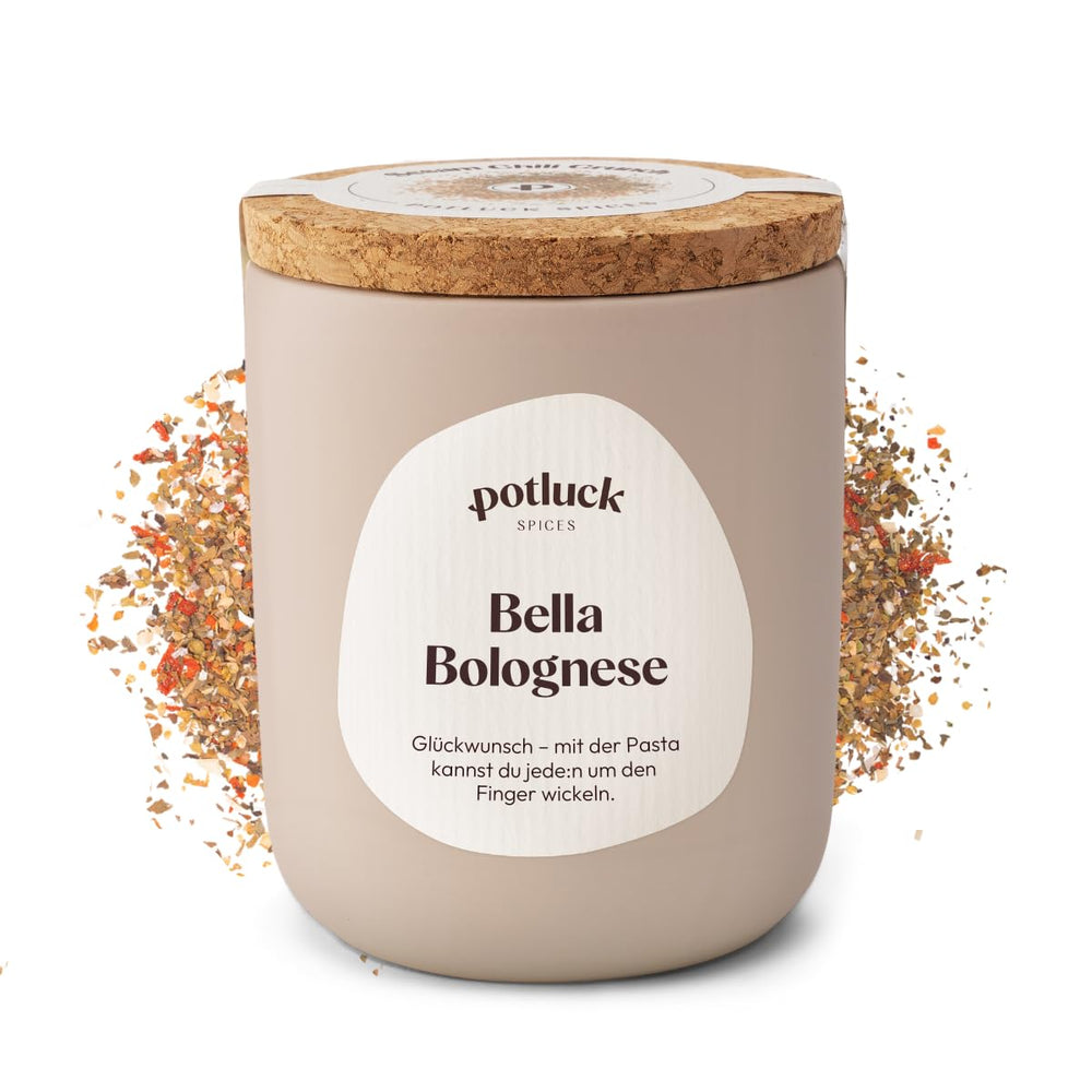 Potluck | Pasta und Pizza Kräuter | Gewürzzubereitung im Keramiktopf | 40g | Vegan, glutenfrei und mit natürlichen Zutaten