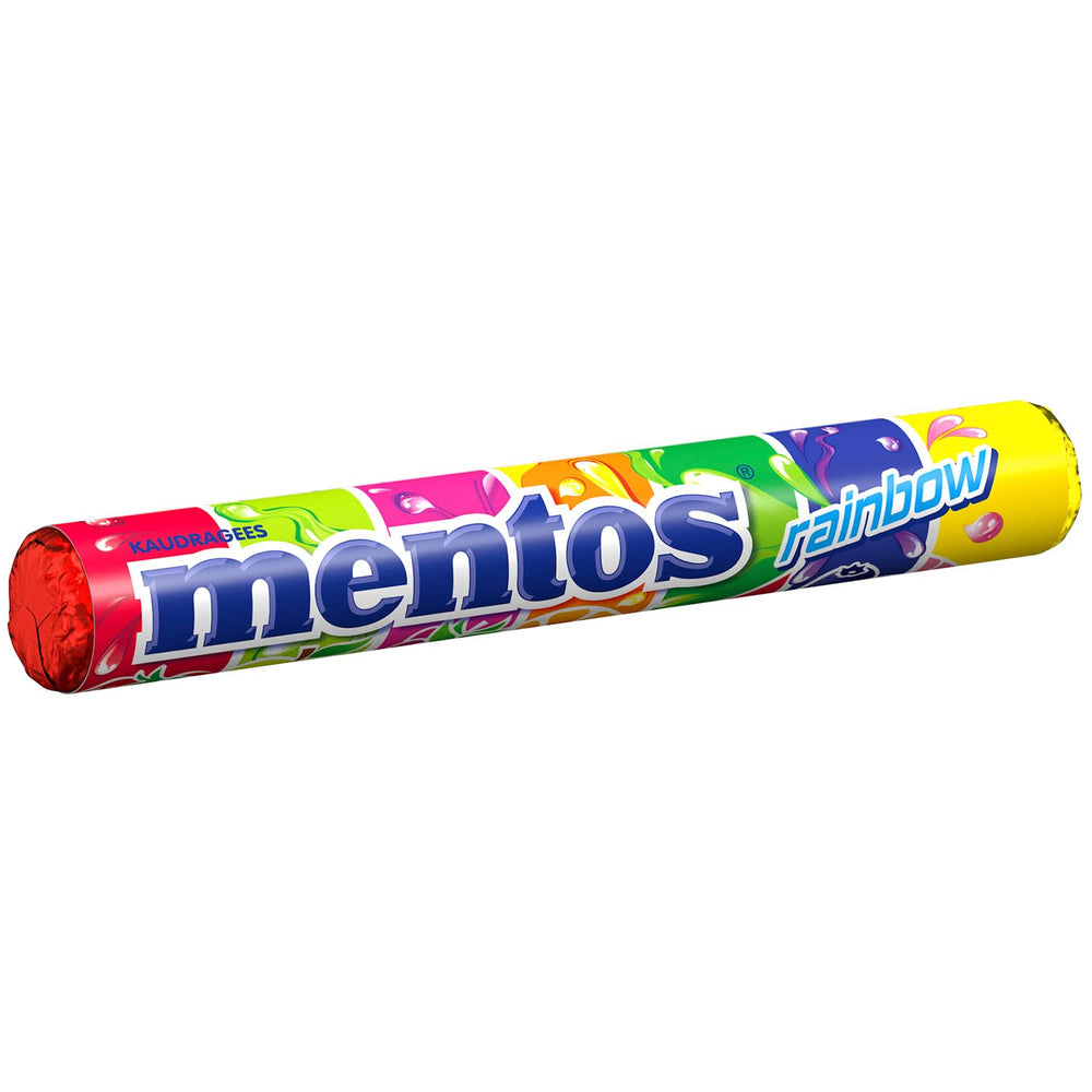 Mentos Fruchtdragees Orange Zitrone Erdbeere Kaubonbons mit Fruchtgeschmack (3 Rollen), vegan (3er Pack)