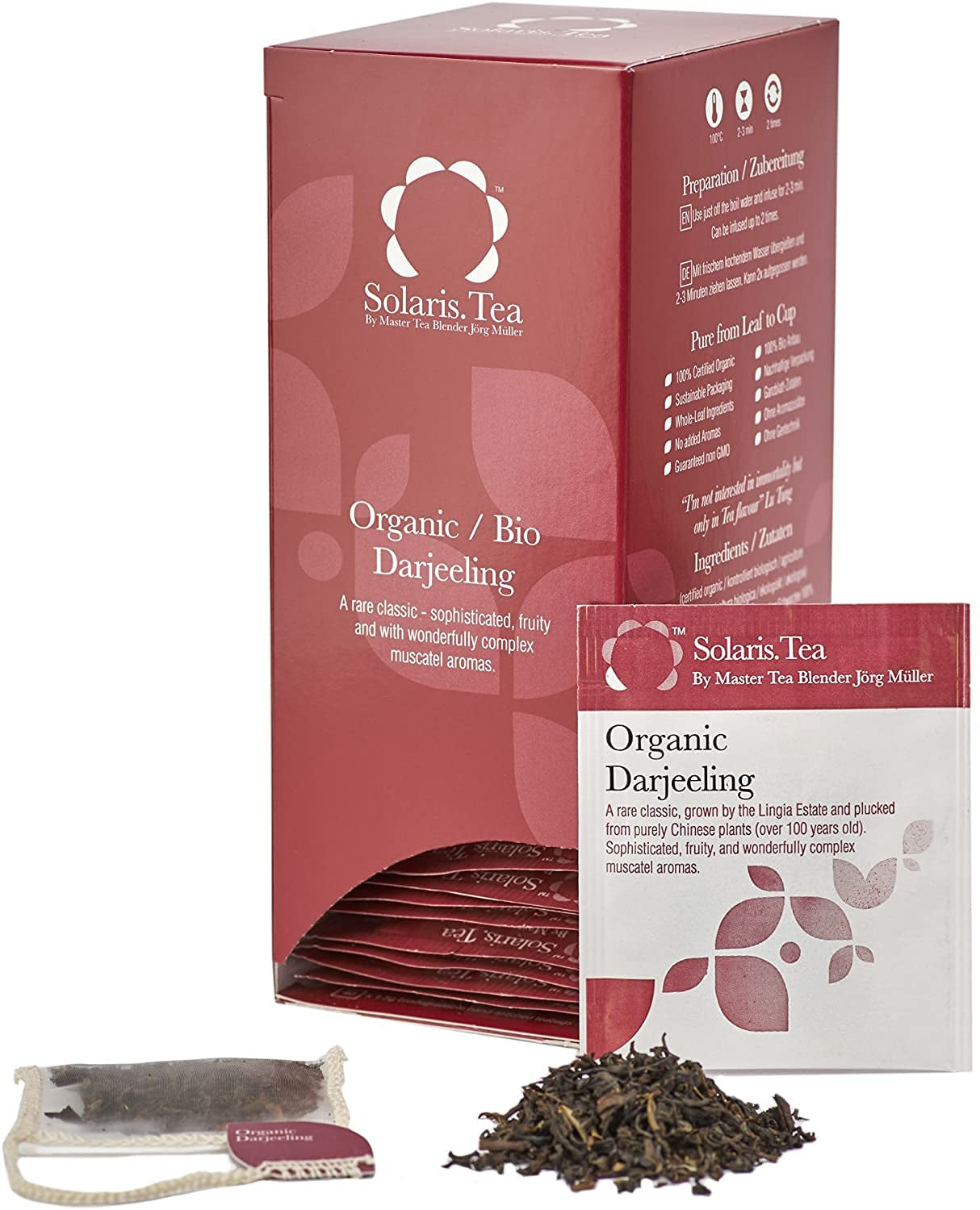 Bio - Ceai alb (Pai Mu Tan), 40 pliculețe de ceai din mătase, pachet de 1 (1 x 60 g)