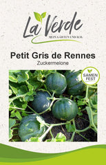 La Verde MEIN GARTEN UND ICH. Petit Gris De Rennes Zuckermelone Samen Für Ca. 10–12 Pflanzen, Fruchtgemüse, Süß-Aromatisch, Samenfestes Saatgut Ohne Gentechnik