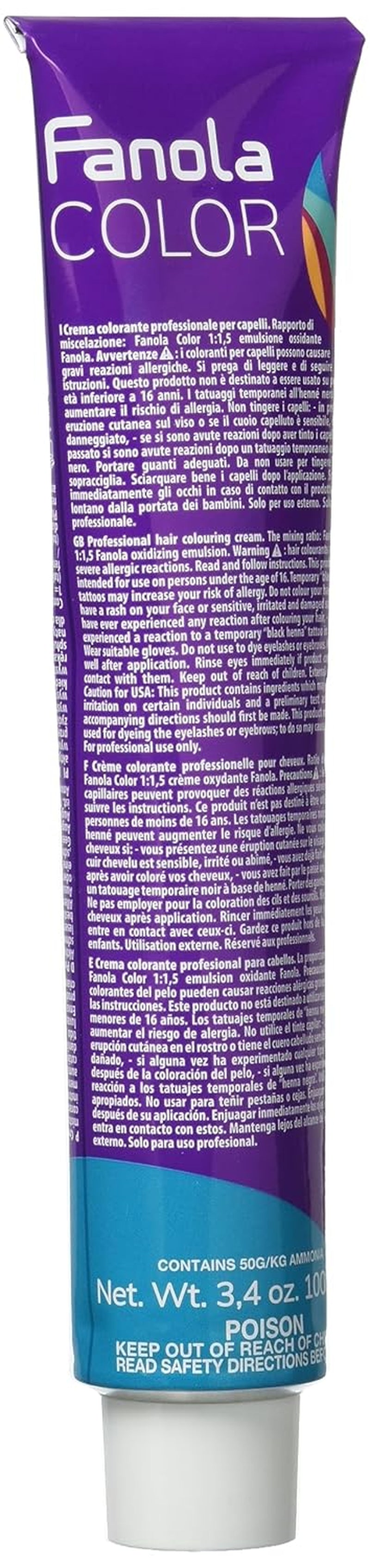 Fanola crema colore Cremă colorantă 7.0 Blond, 100 ml Vopsea pentru par Naty Shop 7.0 Blond