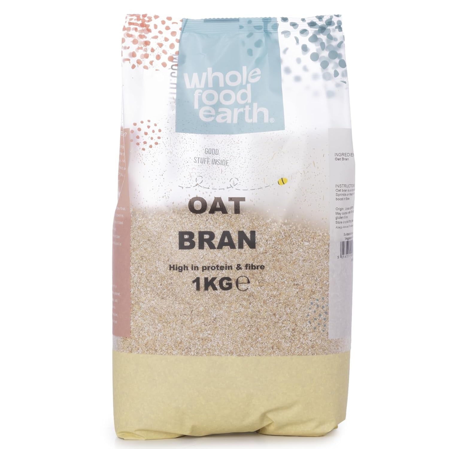 Wholefood Earth stabilisierte Haferkleie 2 kg | GVO-frei | Reich an Ballaststoffen