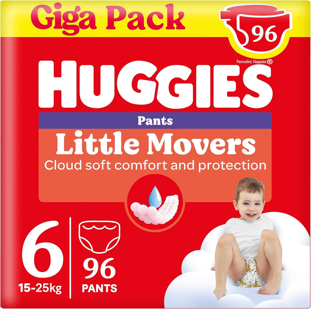 Huggies Little Movers Disney-Hosen, Größe 6, 96 Stück (2 x 48), Monatsbox