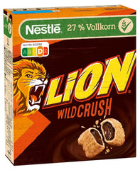LION Wildcrush Müsli, Schokolade und Karamell Frühstücksflocken, Packung mit 8 x 360 Gramm Naty Shop