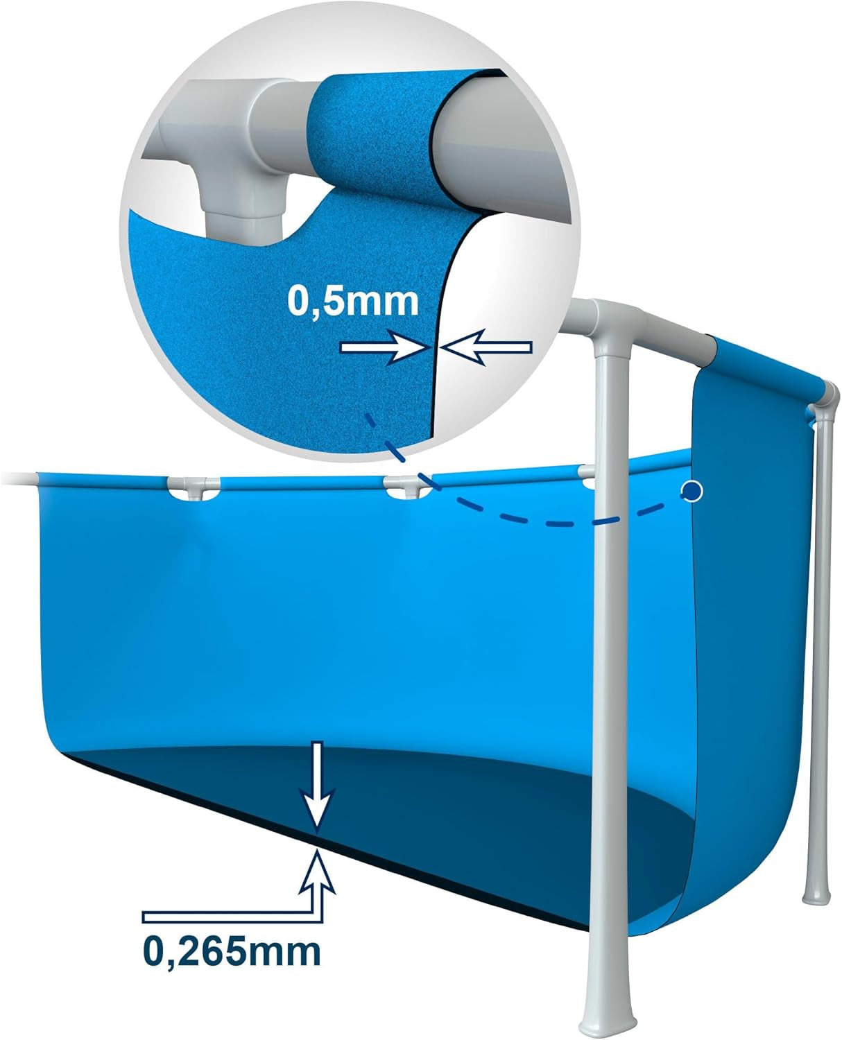 3 m x 76 cm Metallrahmenpool mit Filterpumpe, 4485 Liter, blau, 305 x 76 cm, 28202UK