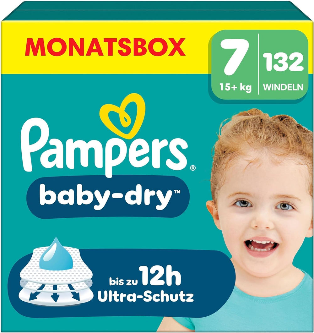 Pampers Baby-Dry Windeln, Größe 5, 174 Windeln, 11 kg – 16 kg, bis zu 100 % Auslaufschutz und Komfort die ganze Nacht