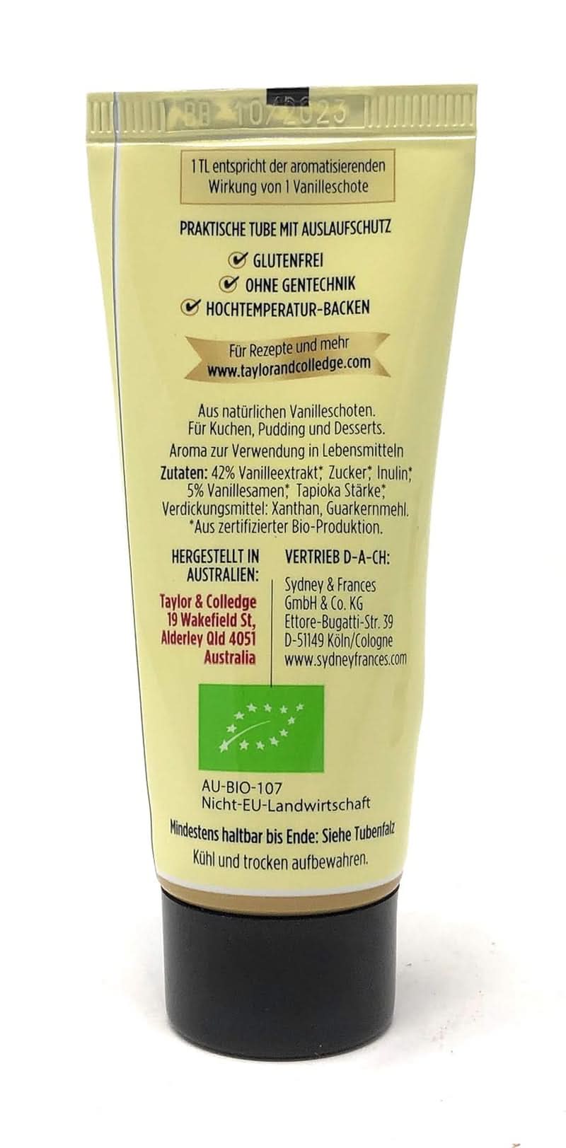 Bio-Vanillepaste aus der Tube, 50 Gramm Aromen Naty Shop
