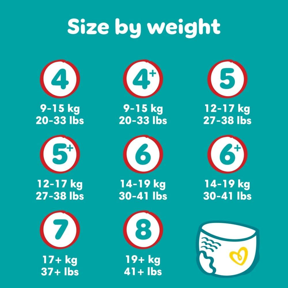 Pampers Baby-Dry Windeln, Größe 8, 22 Einheiten, 19 kg+
