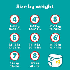 Pampers Baby-Dry Windeln, Größe 8, 22 Einheiten, 19 kg+