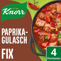 Knorr Fix Würzmischung Paprika-Gulasch für ein leckeres Fleischgericht mit natürlichen Zutaten 4 Portionen