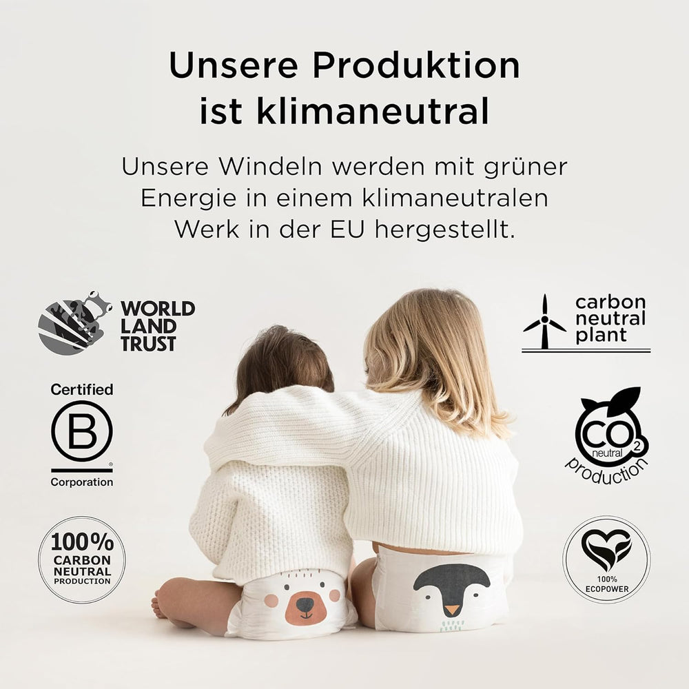 Kit & Kin Premium-Windeln, Größe 4 (9–14 kg), 128 Stück, pflanzlich und hypoallergen, zuverlässiger Auslaufschutz, vegan und frei von Tierversuchen