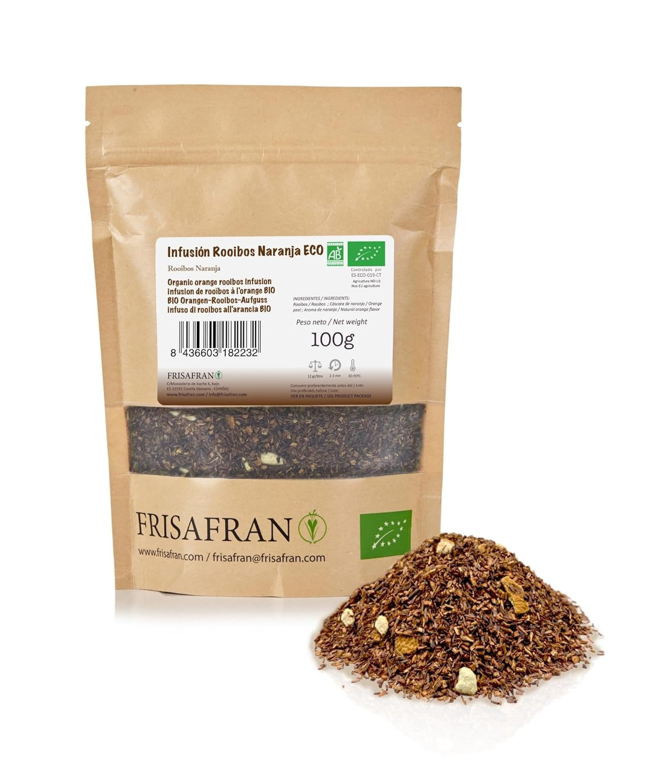 FRISAFRAN | Ceai verde Gunpowder cu mentă bio, vrac, 100 g | Antioxidant | Ceai verde japonez | Digestiv | Sănătos | Băutură răcoritoare | Infuzie de mentă | Ceai pur | Frunze de mentă | Cald-rece | Mentă