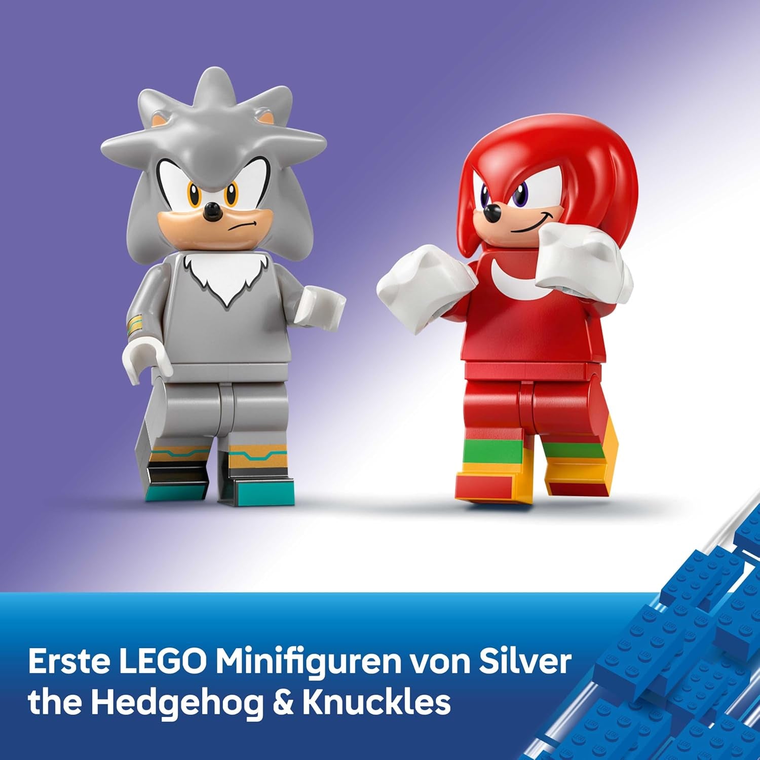 LEGO Sonic the Hedgehog Silvers Auto Vs. Knuckles' Monstertruck – Kinderspielzeug mit 2 Flitzern und 2 Minifiguren – Geschenk für Jungen und Mädchen ab 8 Jahren – Sonic Fanartikel für Gamer – 77118