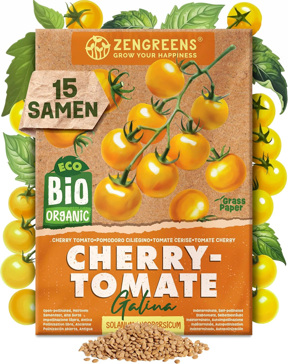 Bio-Tomatensamen im 10er-Set – 10 Tomatensamen für den einfachen Anbau im Garten, Balkon oder Hochbeet – Pflanzensamen – Setzlinge