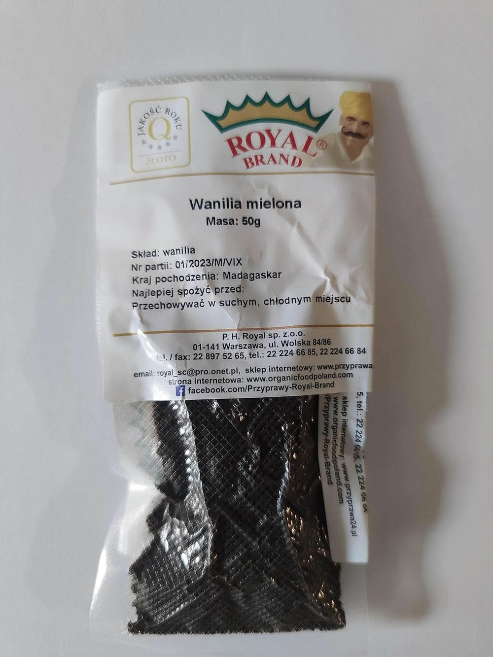 Pulbere de vanilie 50 G, pulbere de vanilie măcinată 100% pură Arome Naty Shop