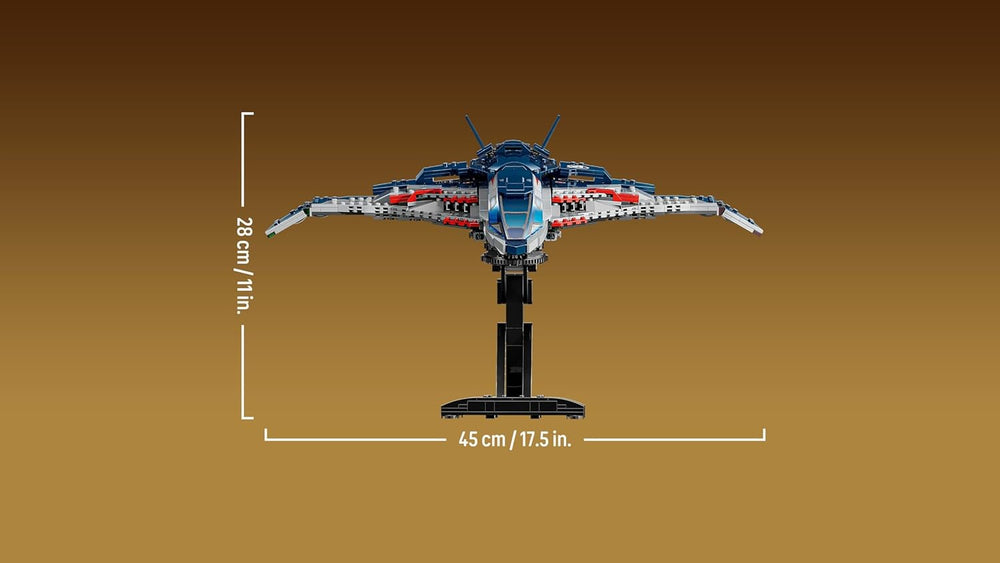 LEGO | Marvel Avengers: Age of Ultron Quinjet – Superhelden Spielzeug Flugzeug mit Motorrad und 5 Minifiguren, darunter Iron Man, Black Widow und Ultron – Geschenk für Jungen ab 12 Jahren – 76325