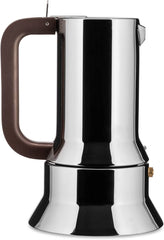 Alessi 9090/6 Espressor cu 6 căni pentru inducție, oțel inoxidabil, argintiu, 15,5 x 13,5 x 27 cm