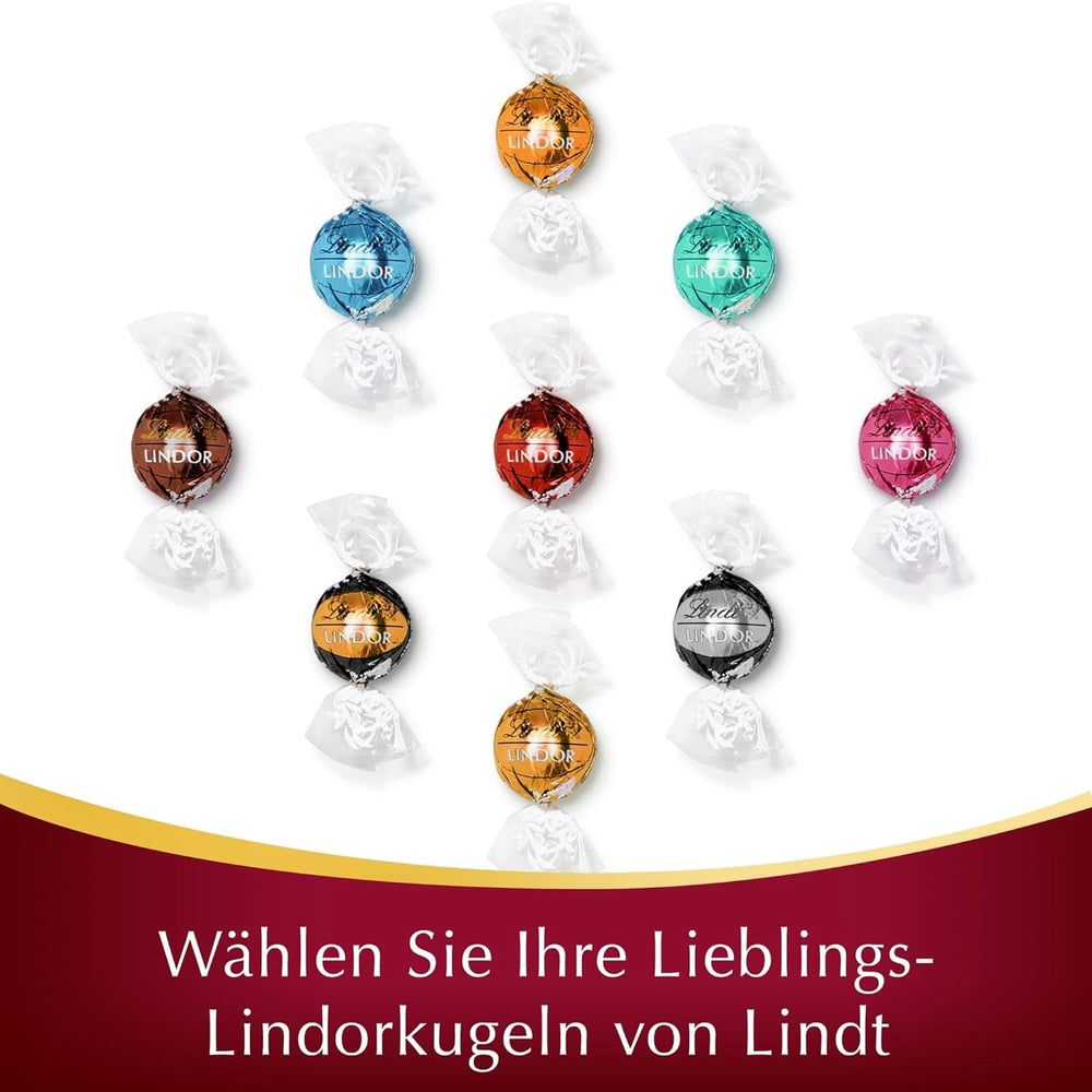 Lindt Chocolate LINDOR Doppelte Schokoladenkugeln, Aktion | Beutel mit 137 g Naty Shop Schokoladenbonbons