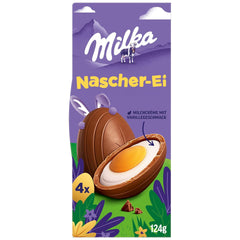 Milka Sweet Egg – Osterschokolade gefüllt mit Vanillecreme, Spiegelei-Optik – 124g