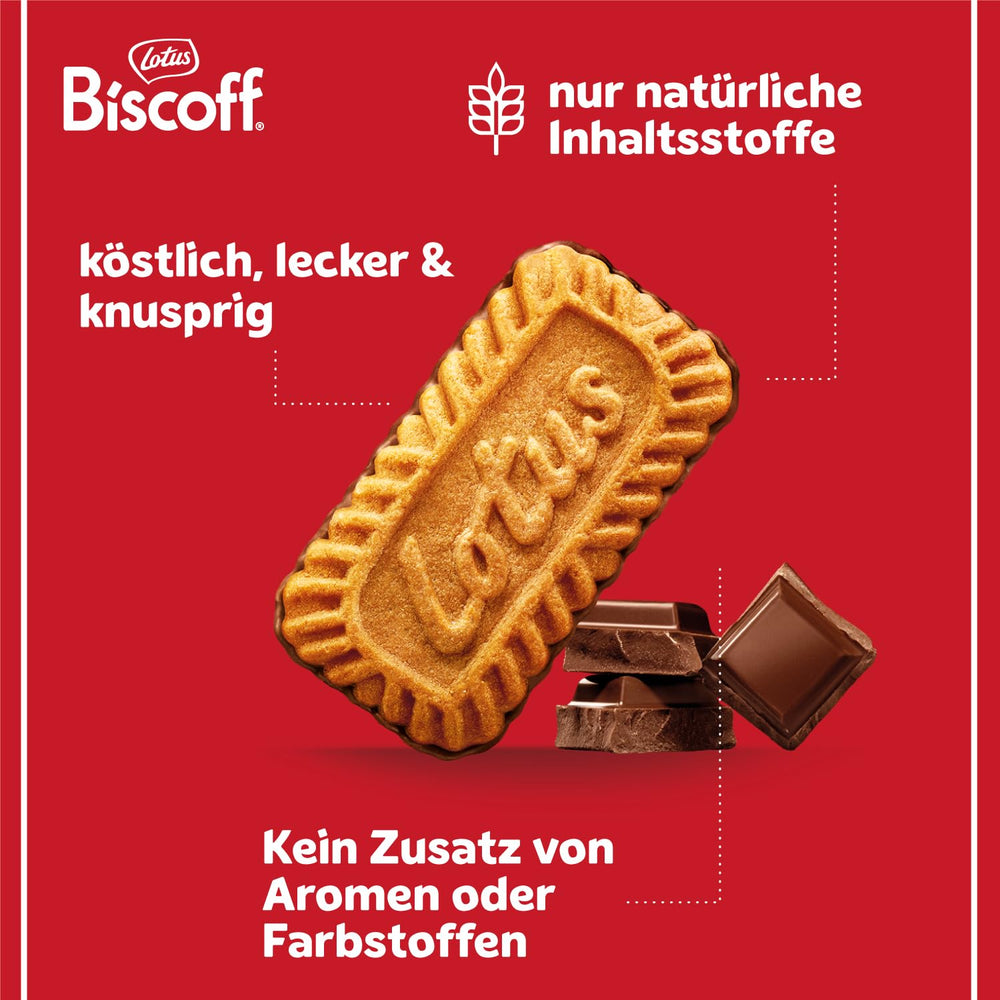 Lotus Biscoff | Karamellisierte Kekse mit Schokoladenglasur | 200 einzeln verpackte Kekse | Nur natürliche Inhaltsstoffe | Keine künstlichen Farb- oder Aromastoffe | 200 x 1| 1,47 kg